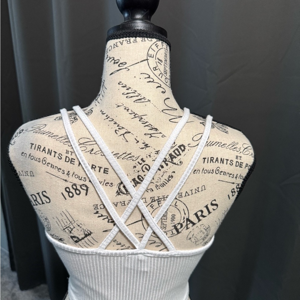 White Ribbed Tank - Picture 5 of 7